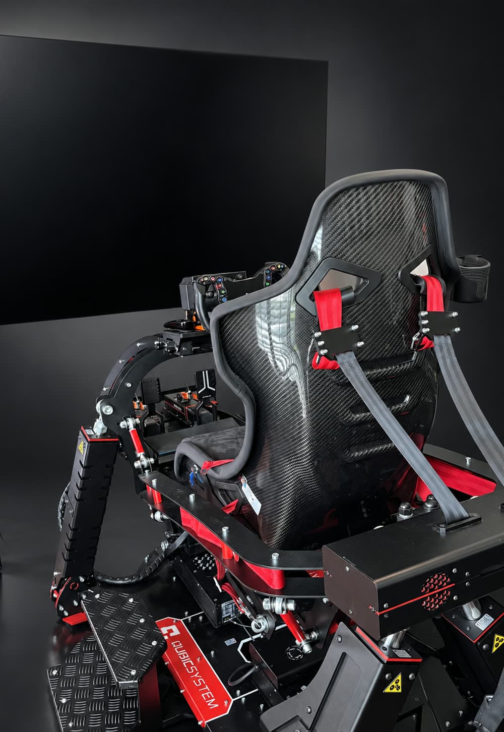 Rear view of the rig on the Qubic System motion platform