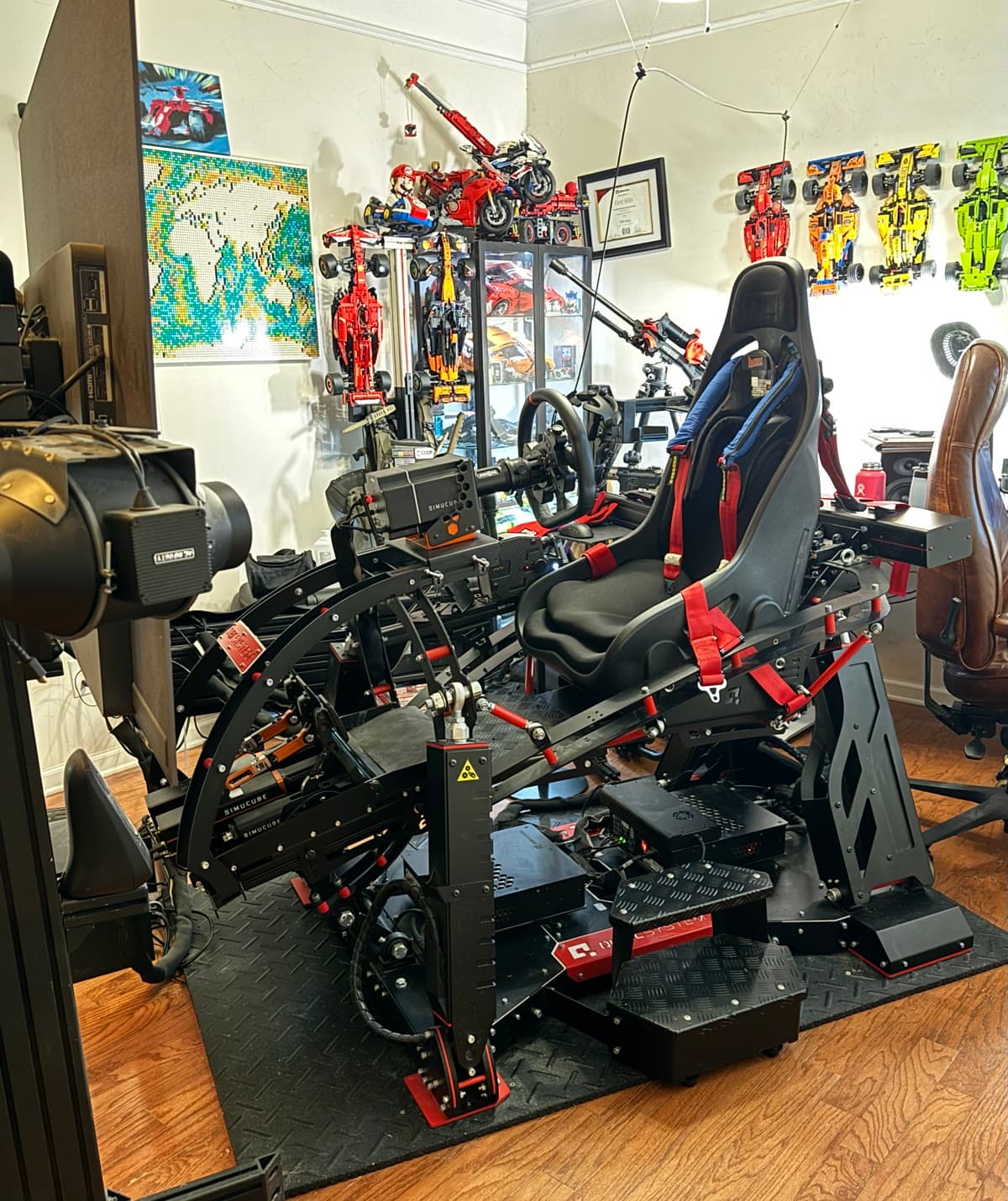 The rig at home, mid-build